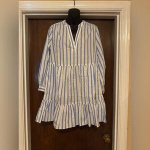 J. Crew Blue and White Striped Dress - 35” in Length - Size XS